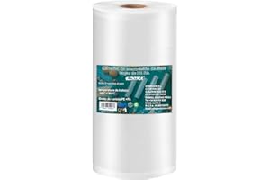 EXNIMA, Lot de 2 rouleaux sous vide pour emballage sous vide, scellant sous vide réutilisables, sacs sous vide gaufrés pour conservation des aliments, sous vide cuisine, 28x1500 cm.