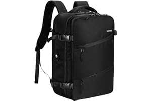 HOMIEE Damski plecak podróżny, 40 l, bagaż podręczny, plecak na laptopa o przekątnej ekranu 15,6", do pracy, szkoły, na weekend, podróż, plecak sportowy, na co dzień, torba szkolna, rozmiar kabiny