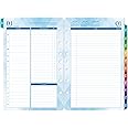 2025-2026 Planner Refills – Jul 2025 - Jun 2026, Two Pages Per Day Daily ＆ Monthly Planner 2025-2026, 5.5" x 8.4" Ring-Bound Organizer, Tabs, Quotes, Prioritized Task, Daily Tracker/Notes, Appointment
