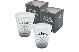 The Spice Specialist Cocky Cocktails - Bicchieri da shot Jack Daniels Jack n Coke, satinati, confezione da 2