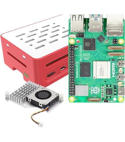 Raspberry Pi 5 8GB PCIe M.2 NVMe - Kit | Metalen behuizing | Actieve koeler | M.2 NVMe SSD PCIe kaart | Officiële 27W USB-C voeding | 64GB Edition | Micro HDMI 4K