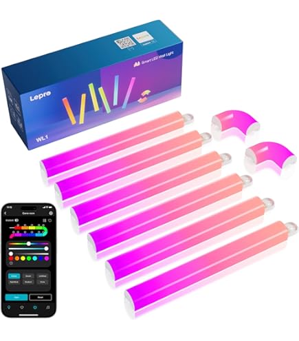 elice Intelligent wifi-wandlampen, 6 stuks, muzieksynchronisatie