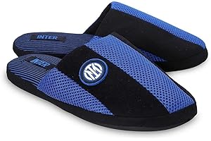 Soho Milano Pantofole Uomo e Ragazzo taglia da 40 a 45 FC Inter - pantofole casa - Idea regalo Inter per tifosi Interisti in cotone e suola imbottita