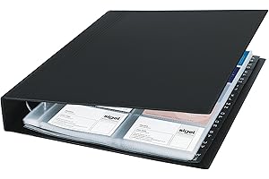 SIGEL VZ301 segregator z wizytówkami, czarny, na 400 kart, z 20 koszulkami