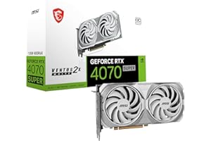 MSI GeForce RTX 4070 Super 12G Ventus 2X White OC Carte Graphique de Jeu - 12 Go GDDR6X, 2520 MHz, PCI Express Gen 4, 192 Bits, 3X DP v 1.4a, HDMI 2.1a (Prend en Charge 4K & 8K HDR)