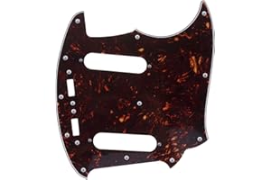 Musiclily Pro 12 Löcher Pickguard Gitarren Schlagbrett für MIJ Fender Japan Mustang,4 lagig Tortoise Shell