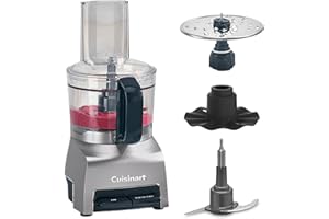 Cuisinart FlexPrep® 1.1L Food Processor | All-in-One: Chop, Shred, Purée, Whip | Stainless Steel Blade, Reversible Shredding Disc & Whipping Blade | BladeLock™ System | One-Touch Operation and Pulse