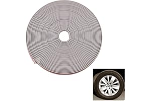 XLUMIO Car Wheel Rim Protector Decor Strip, 8m Alloy Rim Protectors Wheel Edge Trim Strip Tire Protection Ring Anti-Collision Strip Wheel Hub Anti-Scratch(Color:grey)