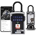 MASTER LOCK Portable Smart Connected Key Safe with Shackle, Bluetooth or Combination, Medium 183 x 83 x 59 mm, Outdoor, for Home Office Industries Vehicles