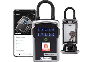 Master Lock Caja de seguridad para llaves con Bluetooth [Bluetooth o con combinación] [Arco] [Impermeable] 5440EURD Caja de seguridad para llaves Select Access Smart