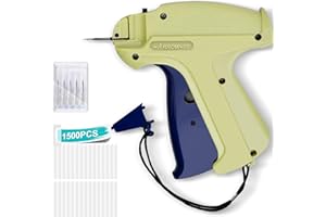IPALAMILA Stitch Gun, Quick Clothes Tagging Gun, Stitch Gun For Clothes, Micro Stitch Gun For Clothes, Quick Clothing Fixer With 5 Needles And 1500 Black 5mm Micro Fasteners