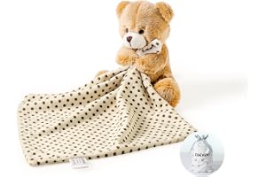 CREVENT Mjuka snuttefiltar med djuransikte för pojkar och flickor, perfekta presenter till födelsedagspresent till babyshower
