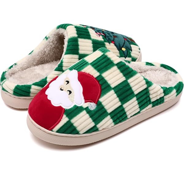 Pantofole Invernali Waysoland In Memory Foam – Modello Scozzese – Antiscivolo – Per Donna E Uomo (Taglie Unisex)