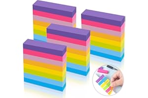 ‎NOTEZMATE NOTEZMATE 15x50mm Klebezettel Klein, 40 Blöcke Multipack mit 4000 Blatt Haftnotizen Klebezettel Bunt & Sticky Notes in 24 Farben, Selbstklebende Notizblöcke für Schule, Büro, Organisation
