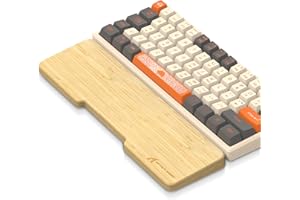 Attack Shark Podparcie Nadgarstka z Naturalnego Bambusa o Długości 61 Klawiszy, Ergonomiczne Wsparcie dla Dłoni, Przyjazne dla Środowiska, Odczucie Drewna, Przeznaczone dla Klawiatury Mechanicznej