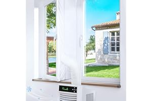 GRUNTBEAR 500CM（197'') Universale Guarnizione Finestra Condizionatore,Portatile Climatizzatore per Finestre Kit, Air Conditioner Window Seal per Tutti Condizionatori Mobili e Asciugatrici, Facile da Installare