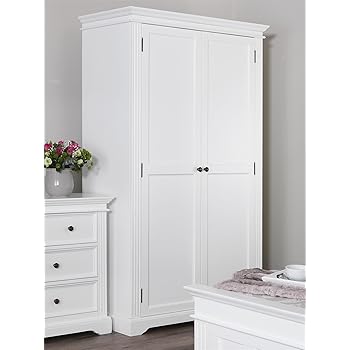 Gainsborough Double Wardrobe Large Solidly Built White Wardrobe