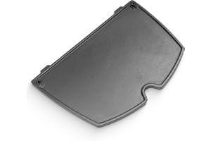 6558 Grillplatte für Weber Q100 q1200 Elektro Q1400 q1000 q1400 gasgrill, 32CM Gusplatte for Weber Q100 Q1000 Serie Q120 Q1200 Grillrost Zubehör Griddle Ersatzteile