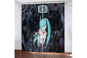 Fgolphd Lot de rideaux occultants avec impression 3D - Motif anime - Pour chambre d'enfant - Rideau coulissant - Opaque - Pour décoration de salon, salle à manger (220 × 215 (l x h) - 16)