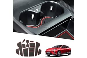 Ruiya Compatible with MG 4 EV MG4 Electric 2022-2024 2025 Car Rubber Mats, Car Mats Door Slot Mat Car Armrest Drink Holder Mat Centre Console Non-Slip Mats Interior Rubber Mats MG 4 Accessories