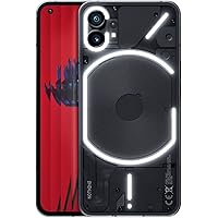 Nothing Phone (1) – 12 GB RAM + 256 GB, Glyph-gränssnitt, 50 MP dubbelkamera, Nothing OS, 6,55" 120Hz OLED-display, svart