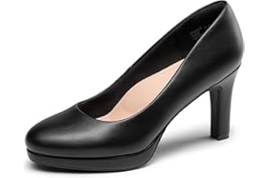 DREAM PAIRS Zapatos de Tacón Alto Vestir de Salón Cómodos para Mujer Clásicos para con Plataformas de 1cm para Trabajo Fiesta
