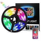 Criacr LED TV Retroilluminazione con Controllo APP, 2M Striscia Led Usb, Controllo APP Sincronizza con Musica, Luminosità Reg