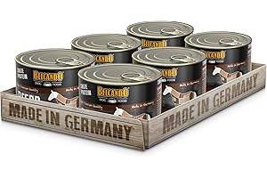 Belcando Single Protein Lata [6x200g Caballo] | Comida húmeda variada para Perros | Monoproteína alimento húmedo