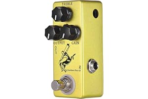 summina Golden Horse Overdrive Effektpedal für Gitarre, Vollmetallschale, True Bypass