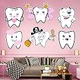 Zyozique 6 pcs I Got My First Tooth Cardstock Cutout with 1 pc Gluedot, First Tooth Decoration Items for Baby, 1st Teeth Decoration Items,Rice Ceremony Cardstock/Rice Ceremony Decoration Kit (Pink)