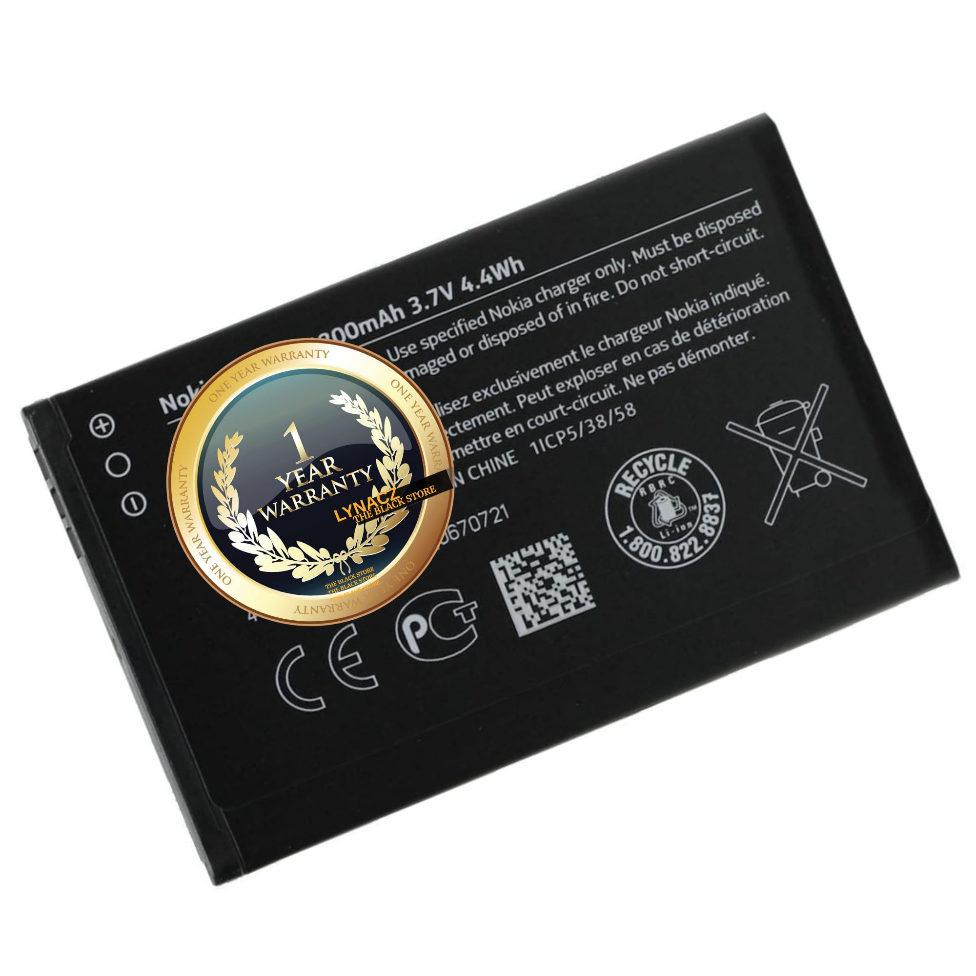 Original Parts BL-4U Compatible with Nokia Asha 305 503/503 Dual Sim, 500/500 Dual 501 210 300 301 206 308 306 311 500 C5-03 5250 C5-06 C5-05 8800 6600i Slide LYN1587648