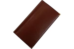 Gwenmode Porte-Chéquier Multifonctionnel en Cuir - Étui Compact pour Chéquier, Cartes de Crédit, Pièces d'Identité et Billets (Marron)