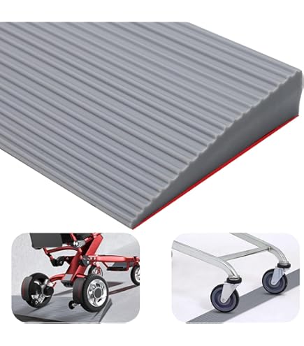 Rampa Per Soglia Interna 100x12cm - Scivolo Antiscivolo Per Sedie A Rotelle E Scooter - Foto 9