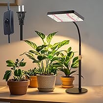 Fayleer Lampe De Plante Spectre Complet Avec Lentille Optique, Lampe De Culture, Minuterie Automatique 6/12/18H, Hauteur Réglable, Idéale Pour Germination Croissance Floraison