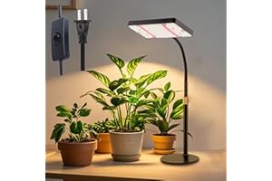 ‎GROCRUISER GroCruiser Eurostecker Pflanzenlampe Schreibtisch LED Vollspektrum, UV-IR Vollspektrum Pflanzenlicht für Zimmerpflanzen, Wachstumslampe für Pflanzen, Daisy Chain Funktion