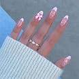 24 Stück Diamant French Fake Nails – Extra Lange Acrylnägel Mit Strass Für Partys & Events