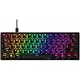 HyperX Alloy Origins 60 — Tastiera da gioco meccanica, interruttore rosso HyperX (lineare), retroilluminata a LED RGB, funzio