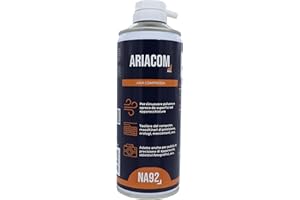 ARIACOM Aria Compressa Pressurizzata Spray per Pulizia di Tastiere, Computer, Notebook, Stampanti, Non lascia Residui, 400 ML, NA92 PRO (1 pezzo)