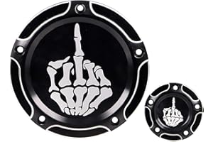 XMMT Aluminum Made CNC Engine Derby Cover Timing Cover Compatible for Harley Touring Road King FLHR Electra Glide FLHTC Street Glide FLH Dyna Softail Fat Boy