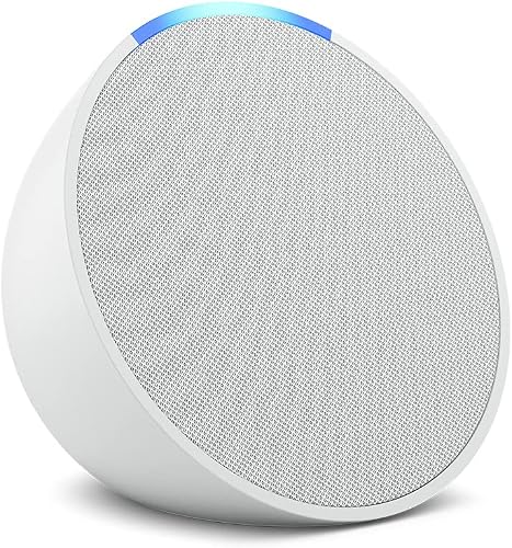 Echo Pop (Newest gen) | Full sound compact Bluetooth smart speaker with Alexa | Glacier White