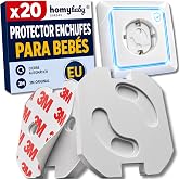HOMYBABY&reg; [x20] Protective Sockets for Babies &ndash; European CE Certification &ndash; Rotating Mechanism + 3M Adhesive &ndash; Caps for Babie