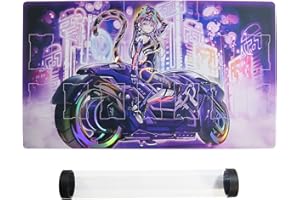BLACKLOTOS I:P Masquerena YGO Folie Spielmatte Holografische Matte Gaming Wettkampf Pad Matte für TCG CCG Sammelkartenspielmatte + Spielmatte Tube
