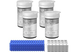 FOVIFLXY GoChek Diabetes Test Strips x 100 & Diabetes Lancets x 100, No Code Blood Glucose Test Strips, Blood Suger Test Strips for UK Diabetics (GoChek Only)