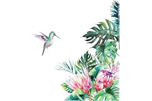 duoyif Adesivi Murali Pianta Tropicali Adesivi Adesivi Murali Da Parete Removibili Sticker Decorativi Parete Foresta Adesivi Murali Camera Da Letto Soggiorno Asilo Nido Decorazioni Parete 68x60cm
