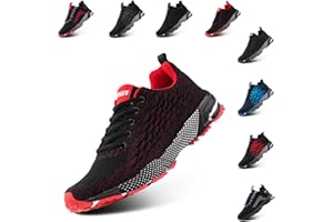 Anokar Scarpe da Running Corsa Uomo Donna Respirabile Leggero Air Scarpe da Ginnastica Sportive Fitness Running Sneakers Basse Interior Casual all'Aperto Nero Blu Grigio Rosso 36-48 EU