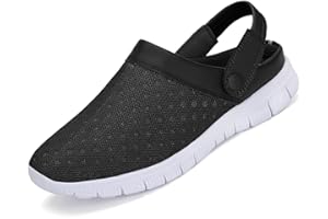 SAGUARO Sommer Clogs Herren Gartenschuhe Damen Hausschuhe Leicht Pantolette rutschfest Badelatschen Sandalen Gr.36-48