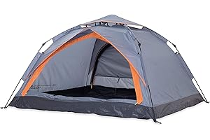 Lumaland Tenda da Campeggio | Tenda Pop Up Leggera | Tenda a Cupola per 2-3 Persone | Tenda Igloo per Trekking e Festival | Impermeabile 210x190x110cm | con 1 e 2 ingressi