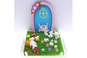 NABETA DECO Miniatur Deko Garten Miniaturgarten Mikrolandschaft für Puppenhaus Wichtel Zubehör Minigarten Gartendeke Statuen Puppenhaus Ausstattungen