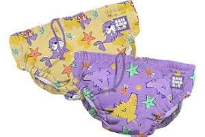 Bambino Mio, Revolutionary Reusable Swim Nappy Pants for Babies and Toddlers, Boys and Girls, Flip, Pack of 2, 6-12 Months