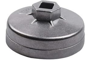 OxoxO Compatible with 74mm 14 Flutes Oil Filter Wrench Socket Cap Housing Removal Wrench Socket Tool Compatible with Mercedes Porsche VW Audi